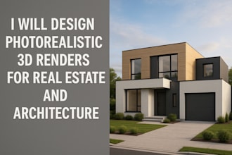 design photorealistic 3d renders for real estate and architecture