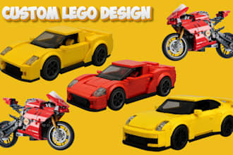 design lego car technic car model fxml part list instruction 3d lego model