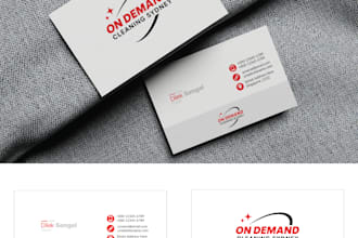 professional cleaning business logo business card design