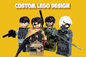 create a custom 3d lego model lego design, bricklink studio with instrcutions