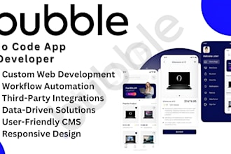 build a scalable bubble io app, mvp or no code web application, sheet to app