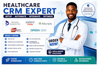 set up microsoft dynamics 365, patientnow, allscripts, nextgen, operadds