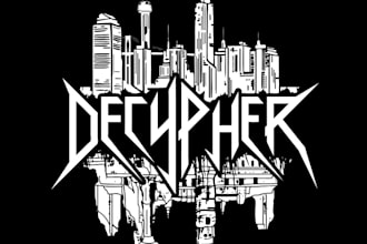 design a fast and aggressive thrash metal logo