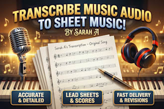 transcribe music audio to sheet music piano transcription lead sheet notation