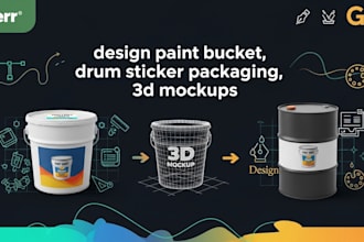 design modern bucket packaging design