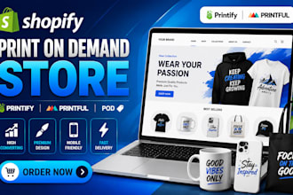 design or redesign a shopify print on demand pod dropshipping store