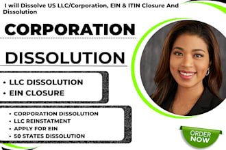 dissolve US llc or corporation, ein, itin closure, professional dissolution