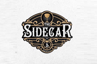 design unique side car bar logo