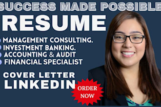 craft a professional finance and consulting resume