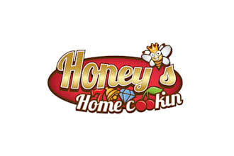 design mascot honeys home cooking logo
