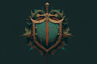design medieval, fantasy, rpg gaming logo