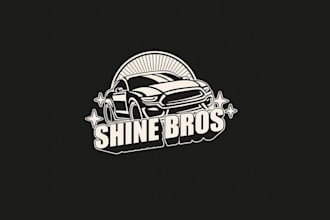 design vintage car care brand logo