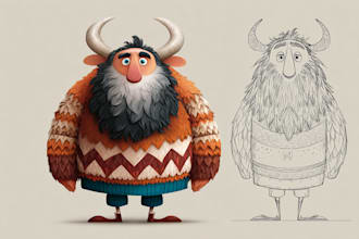 create vector character and mascot illustrations