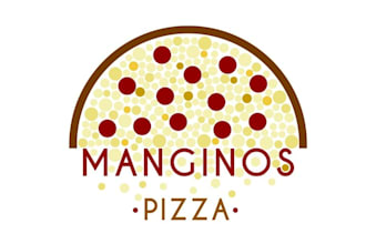 design pictorial beautiful logo for manginos pizza
