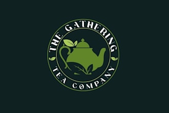 design vintage style tea company logo
