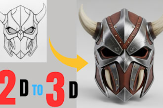 model a 3d printable cosplay helmet or mask stl