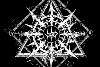 hand drawn death metal, scary, deathcore, heavy metal band logo