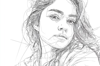 draw vector line art illustration