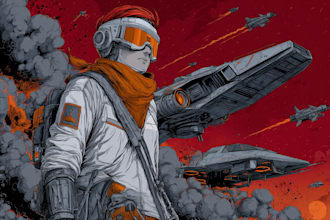 sci fi character illustration or sci fi character