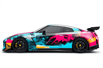 design racing car wrap, livery car wrap, rally car wrap