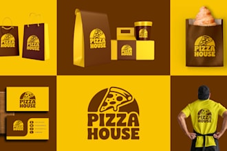 create a modern food business brand identity