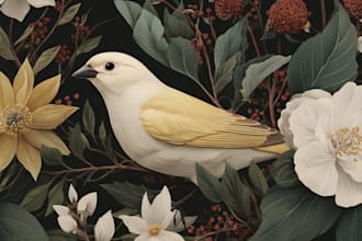 design an animal and botanical illustration