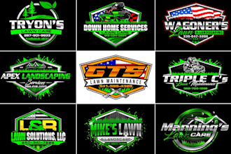 do landscape, trimming, agriculture and lawn care logo