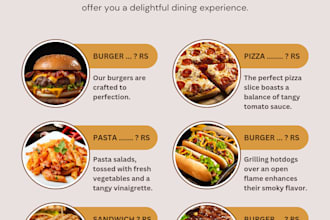 design modern menu restaurant menu digital menu