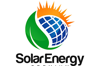 create a modern abstract solar energy logo design for your business