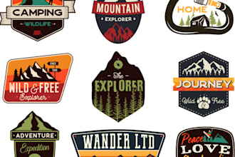 do create outdoor gear brand vintage logo design with business