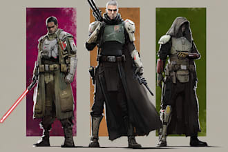 draw your star wars sci fi character art