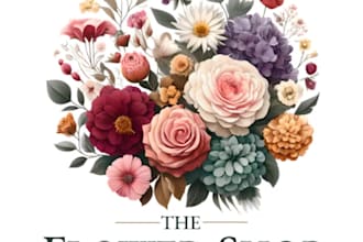 create floral, flower, garden, flower shop logo