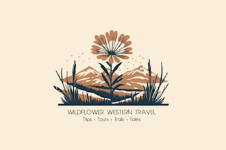 design channel inner cowboy western lifestyle travel logo