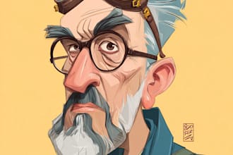 draw a cartoon caricature, portrait, or avatar