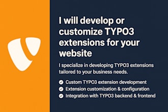 build, customize, and fix typo3 extensions for your website