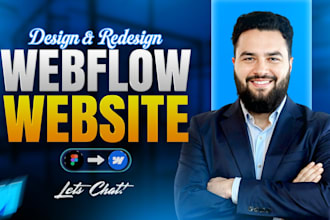 design webflow website, webflow landing page, figma to webflow as webflow expert