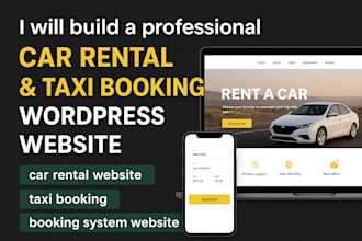 build a professional car rental taxi booking wordpress website