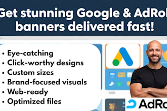 create eye catching google ads and adroll banner designs fast