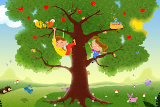 create educational children illustrations
