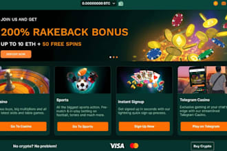 build fantastic tournament website sports website poker blackjack bet app