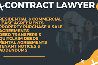 draft lease agreements, deed transfers and real estate legal documents