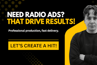 produce broadcast audio ads and spots for spotify and radio