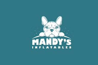 design fantastic inflatable rental business logo