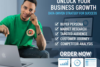 create buyer persona, market research and journey map