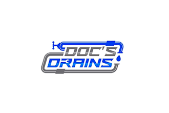 designed drain cleaning repair company logo