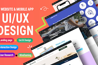 design modern website UI UX, mobile app, landing page, dashboard in figma