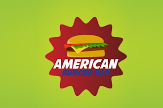 design amazing food truck burger bar logo