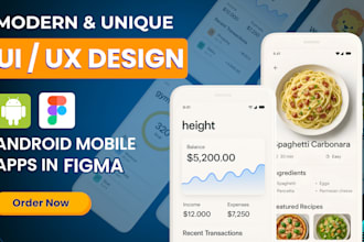 design modern android app UI in figma