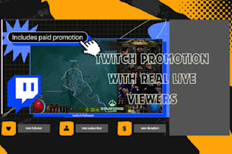 twitch promotion with real live viewers and chat engagement twitch partner