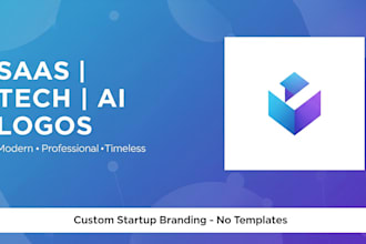 design a unique saas logo for tech, ai, and software startup